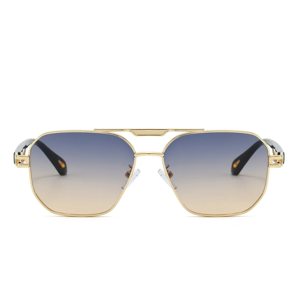 KAMMPT Vintage Square Sunglasses Men New Classic Double Bridge Gradient Shades Trendy Retro Brand Designer Outdoor Sun Glasses