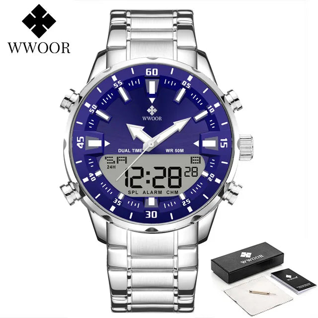 New Luxury Digital Watch For Men Sports Big Watches LED Quartz Wristwatch Waterproof Male Clock Military Relogio Masculino