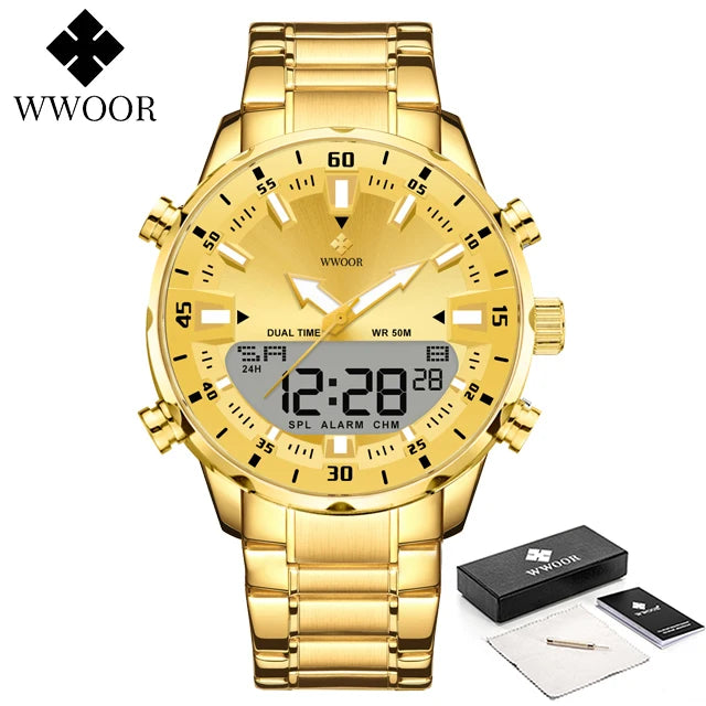 New Luxury Digital Watch For Men Sports Big Watches LED Quartz Wristwatch Waterproof Male Clock Military Relogio Masculino