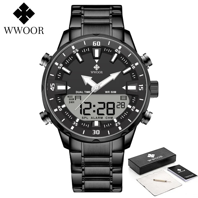 New Luxury Digital Watch For Men Sports Big Watches LED Quartz Wristwatch Waterproof Male Clock Military Relogio Masculino