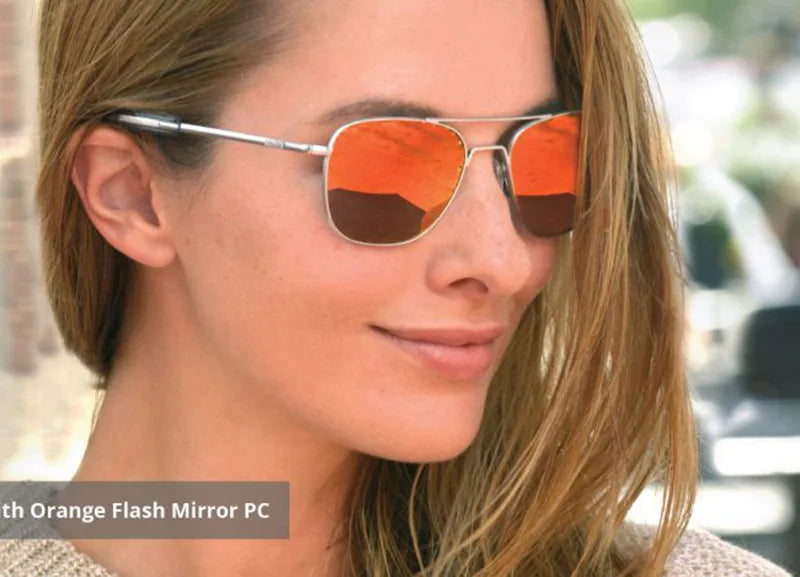 RE Sunglasses Man American Army Military Aviation Pilot Sun Glasses Glass Lens Woman Luxury Brand Vintage Metal Titanium Frame