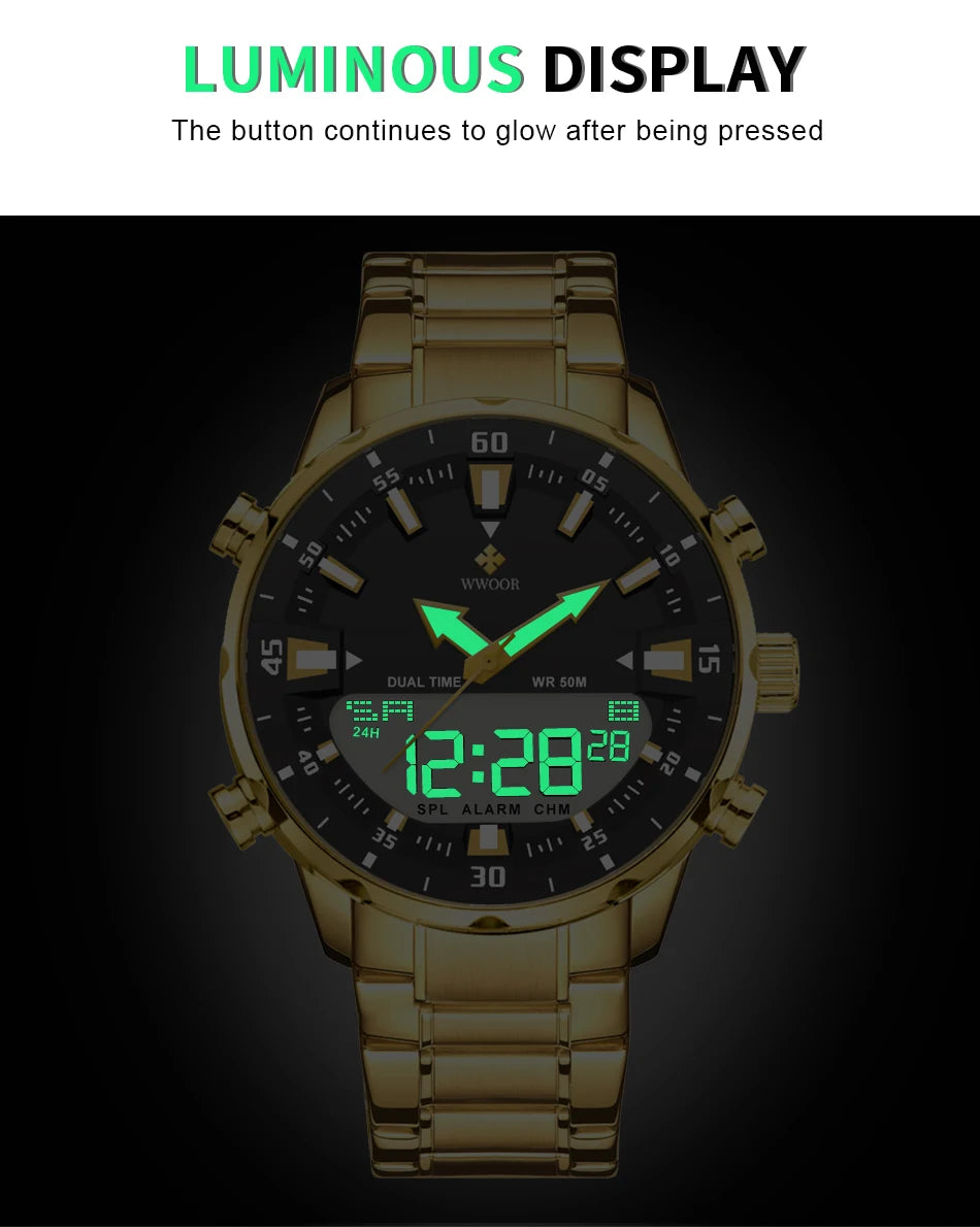 New Luxury Digital Watch For Men Sports Big Watches LED Quartz Wristwatch Waterproof Male Clock Military Relogio Masculino