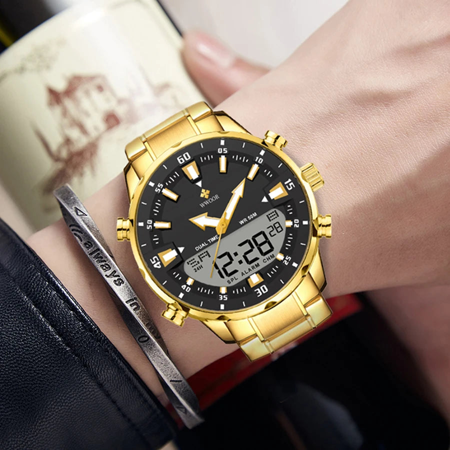 New Luxury Digital Watch For Men Sports Big Watches LED Quartz Wristwatch Waterproof Male Clock Military Relogio Masculino