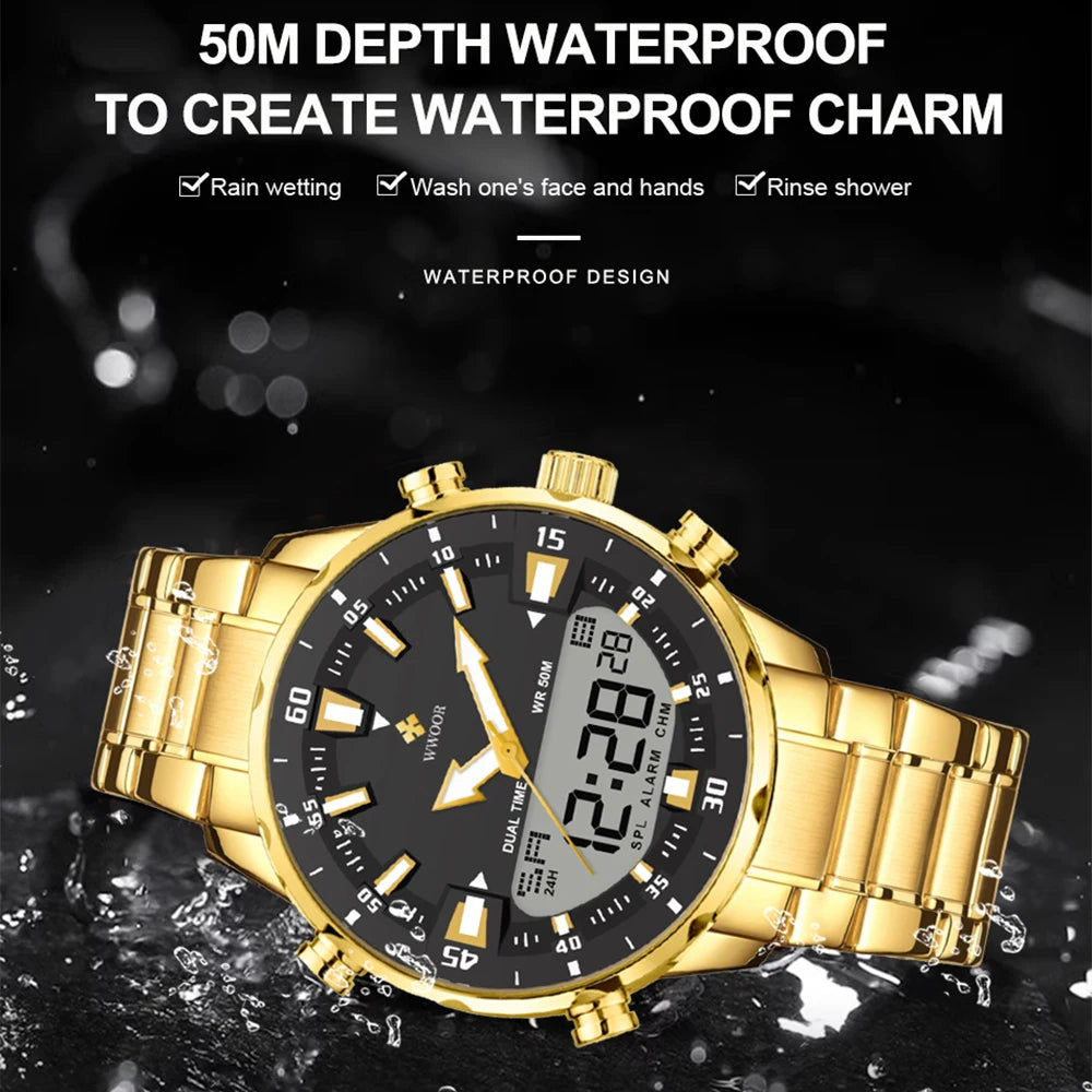 New Luxury Digital Watch For Men Sports Big Watches LED Quartz Wristwatch Waterproof Male Clock Military Relogio Masculino