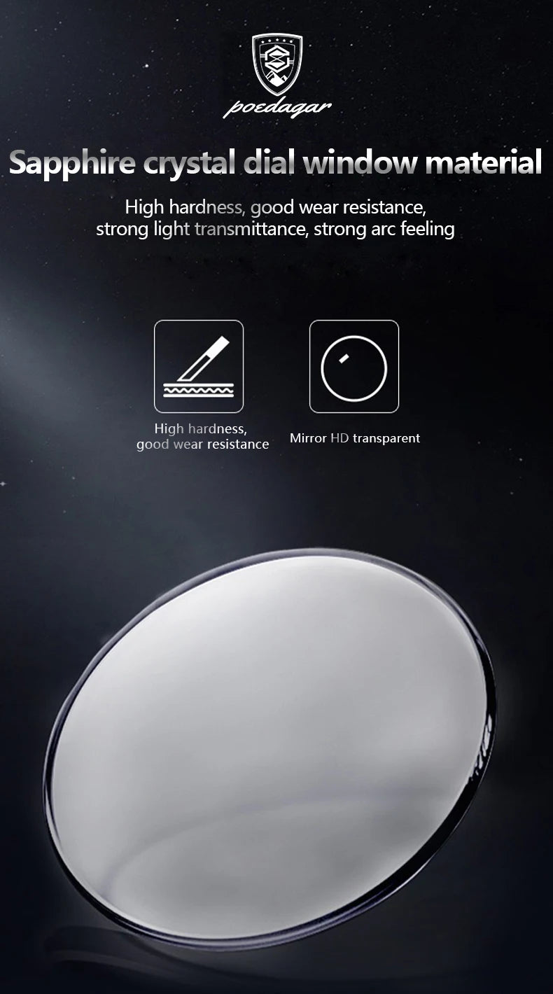 POEDAGAR Luxury Men Wristwatch Chronograph Waterproof Luminous Stainless Steel Man Watch Functional Quartz Watches For Men Reloj
