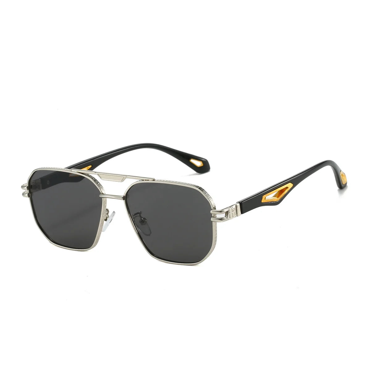 KAMMPT Vintage Square Sunglasses Men New Classic Double Bridge Gradient Shades Trendy Retro Brand Designer Outdoor Sun Glasses