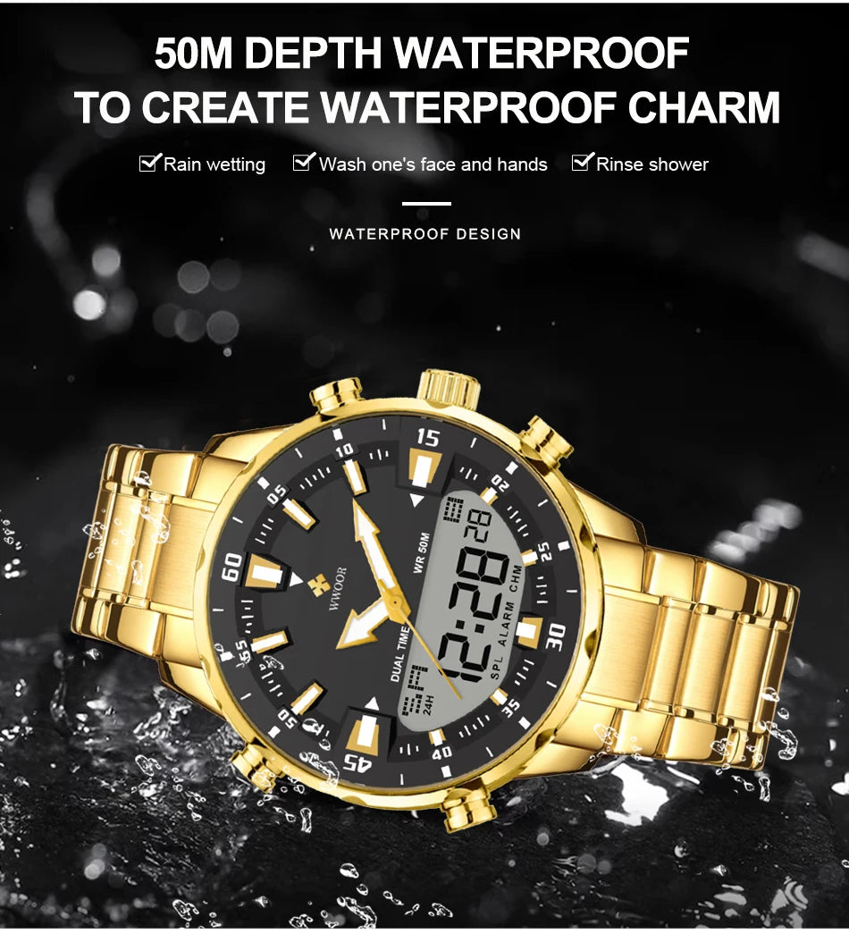 New Luxury Digital Watch For Men Sports Big Watches LED Quartz Wristwatch Waterproof Male Clock Military Relogio Masculino