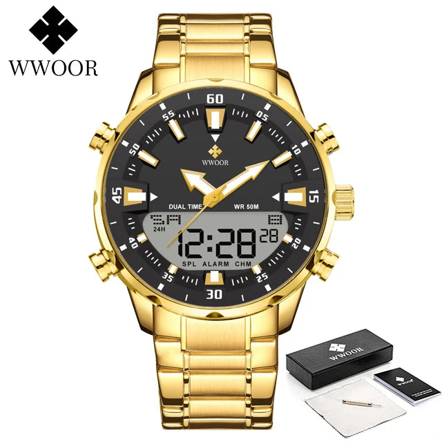New Luxury Digital Watch For Men Sports Big Watches LED Quartz Wristwatch Waterproof Male Clock Military Relogio Masculino