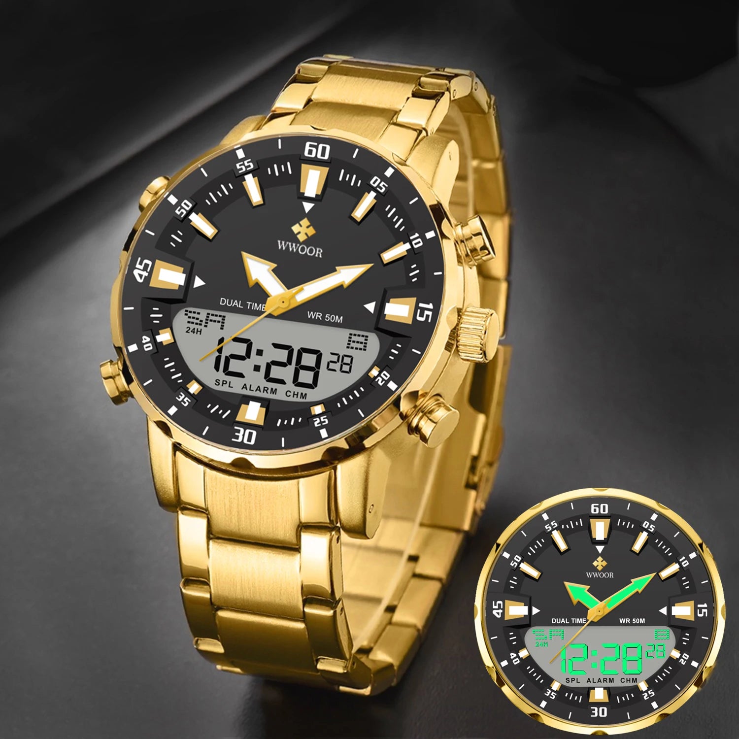New Luxury Digital Watch For Men Sports Big Watches LED Quartz Wristwatch Waterproof Male Clock Military Relogio Masculino