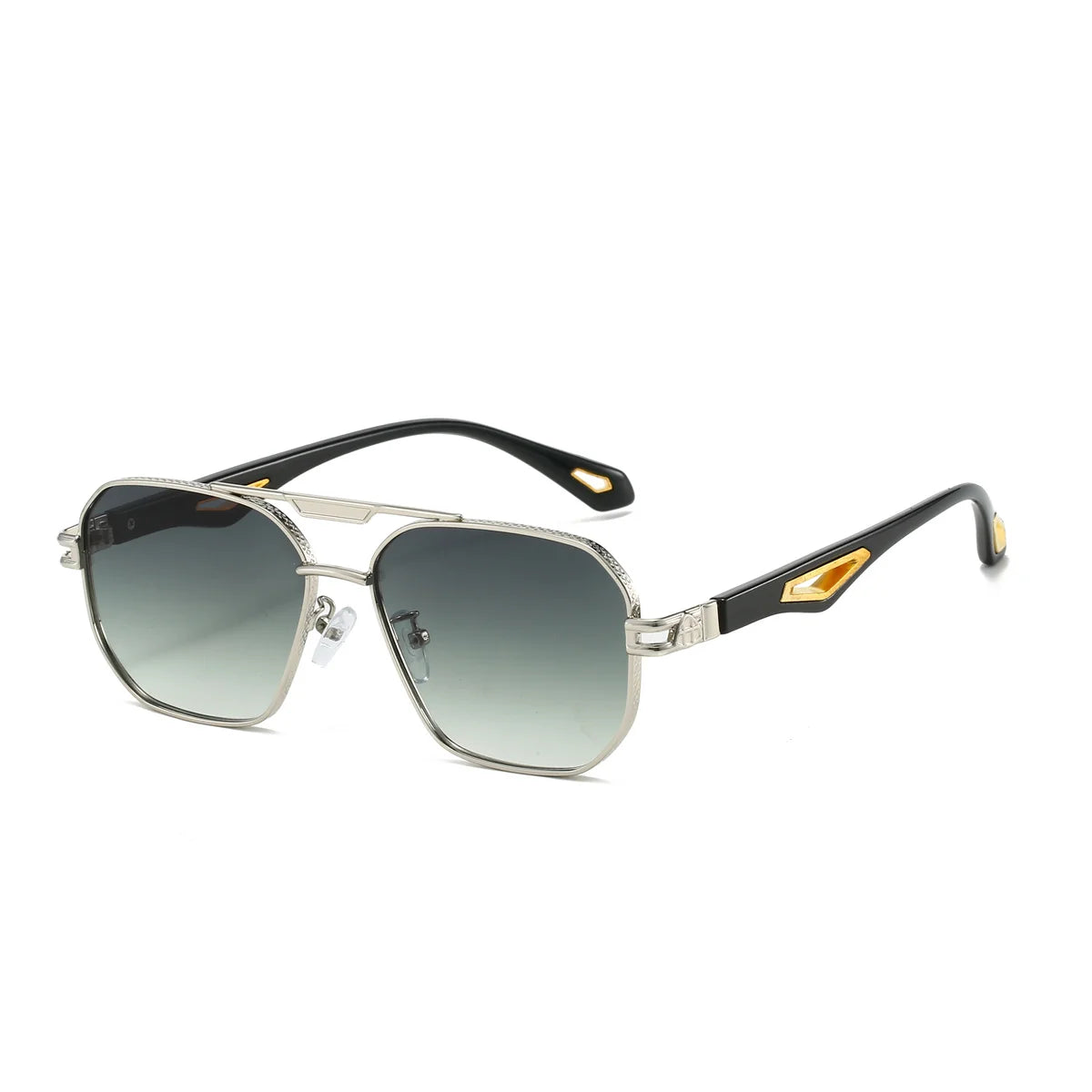 KAMMPT Vintage Square Sunglasses Men New Classic Double Bridge Gradient Shades Trendy Retro Brand Designer Outdoor Sun Glasses