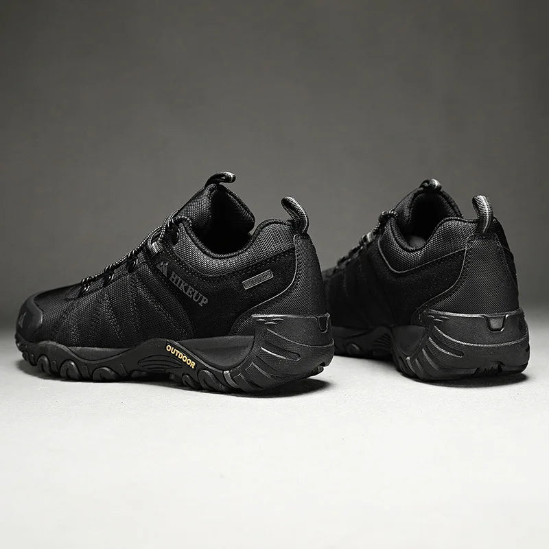 HIKEUP Non-slip Men Hiking Shoes Breathable Outdoor Wear Resistant Splashproof Climbing Men Sneaker Tourism Mountain Shoes