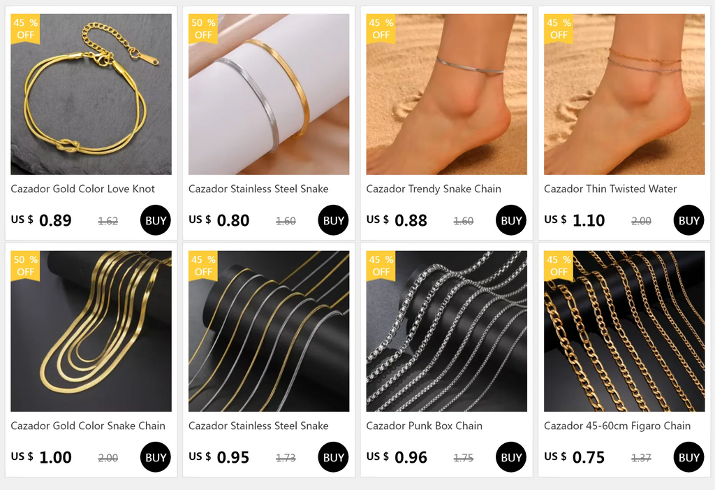 Cazador Trendy Snake Chain Ankle Bracelet for Women Foot Anklets 21cm Stainless Steel Bracelet on the Leg Jewelry Gifts 2025