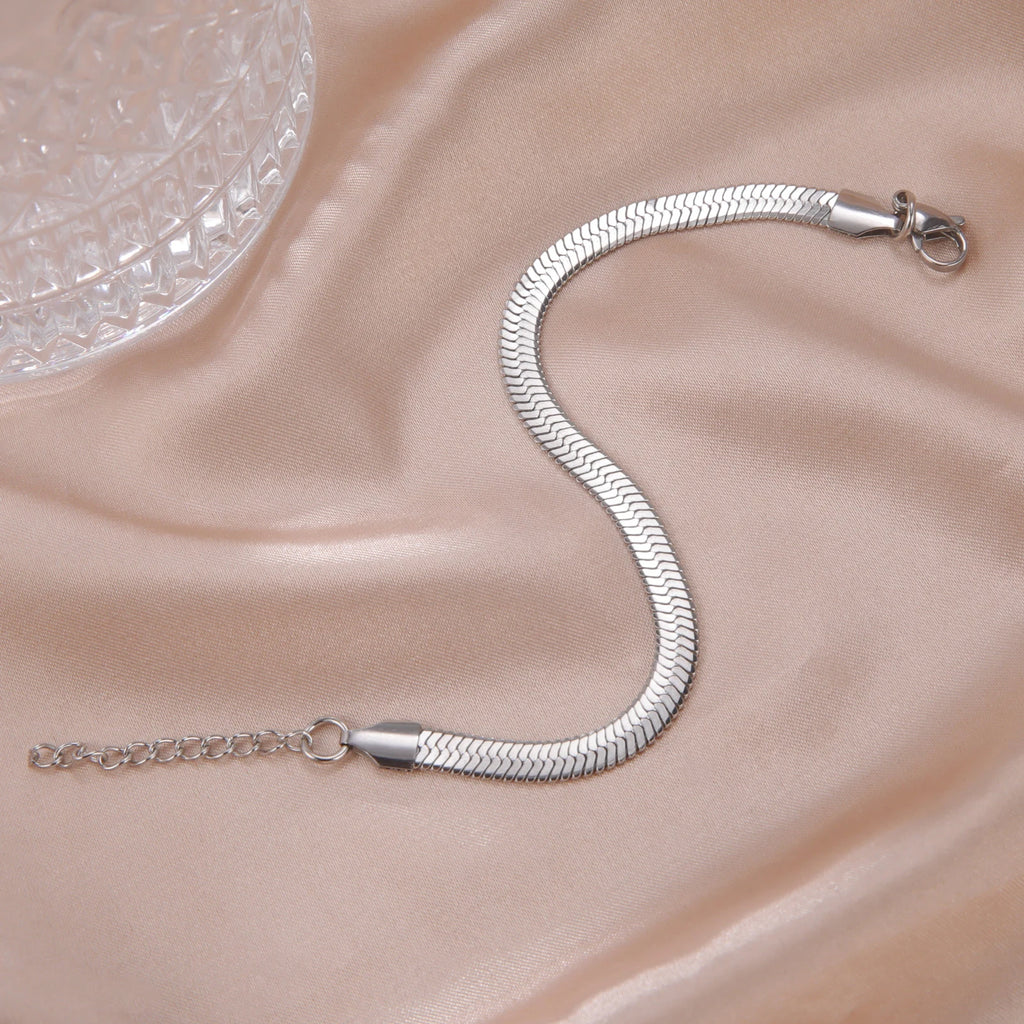 Cazador Trendy Snake Chain Ankle Bracelet for Women Foot Anklets 21cm Stainless Steel Bracelet on the Leg Jewelry Gifts 2025