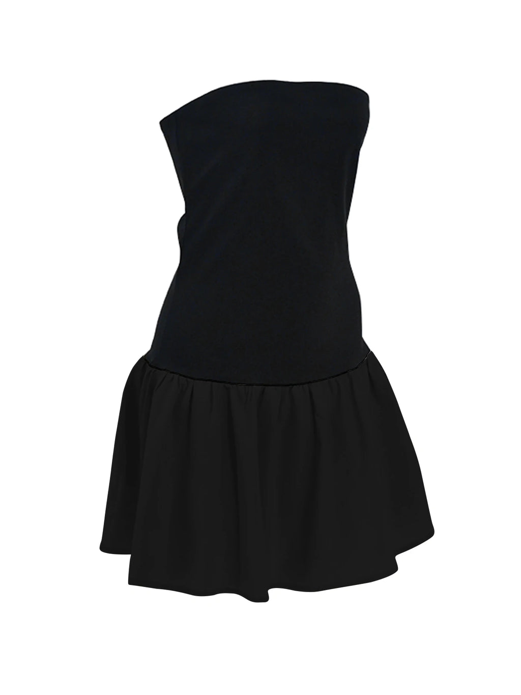 Black Sexy A-Line Dress Summer Strapless Women Slim Fit Off Shoulder Fashion Patchwork Casual Party Female Mini Dresses Clothing