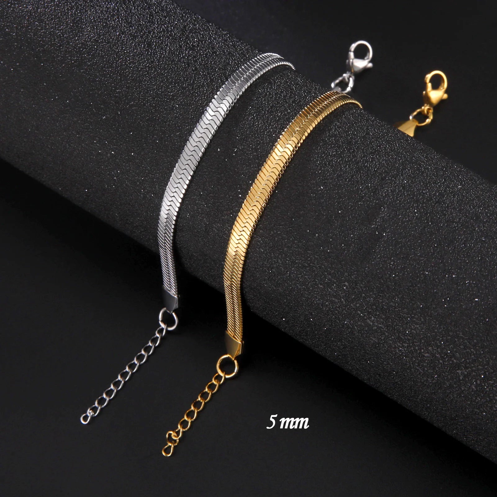 Cazador Trendy Snake Chain Ankle Bracelet for Women Foot Anklets 21cm Stainless Steel Bracelet on the Leg Jewelry Gifts 2025
