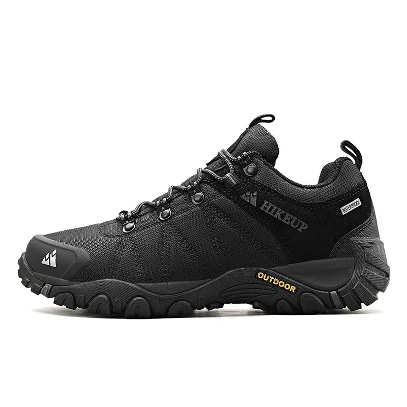 HIKEUP Non-slip Men Hiking Shoes Breathable Outdoor Wear Resistant Splashproof Climbing Men Sneaker Tourism Mountain Shoes