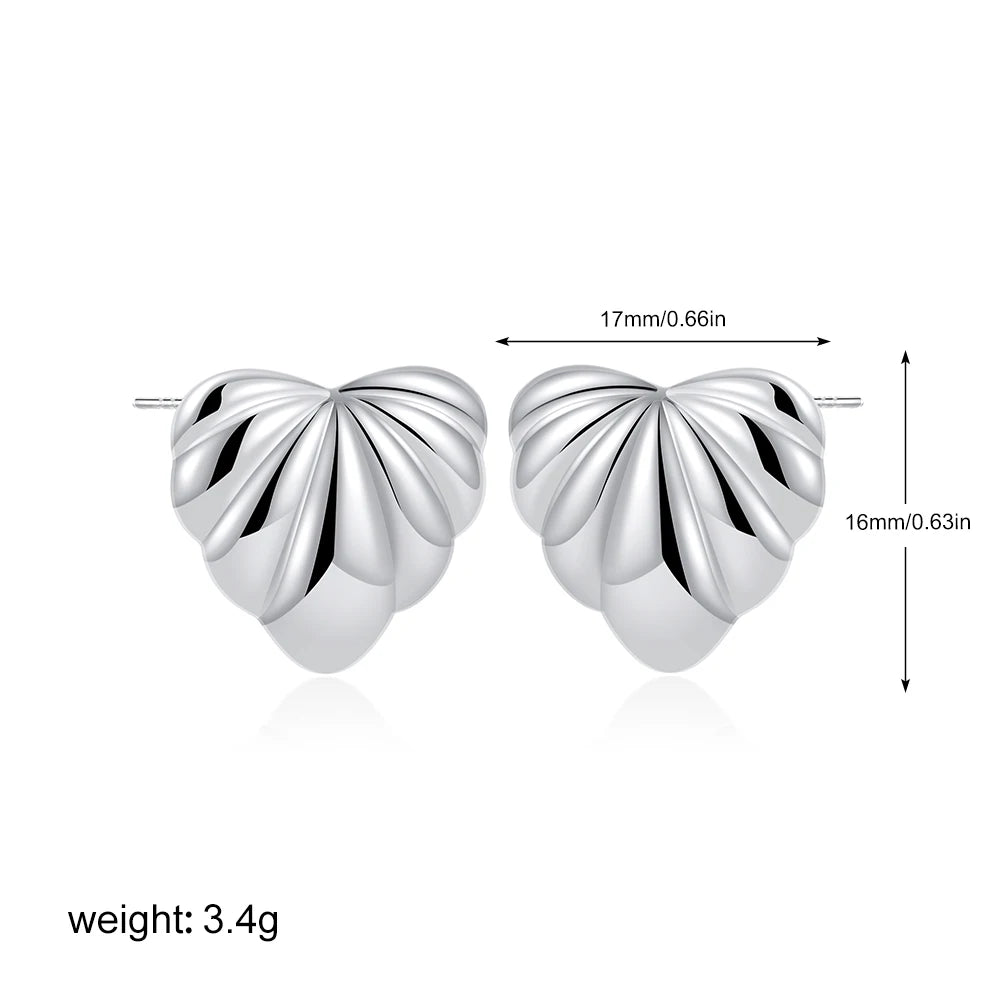 Fashion Glossy Three-Layer Textured Intersecting Knot Earrings for Women Gold Color Stainless Steel Earring Vintage Jewelry Gift