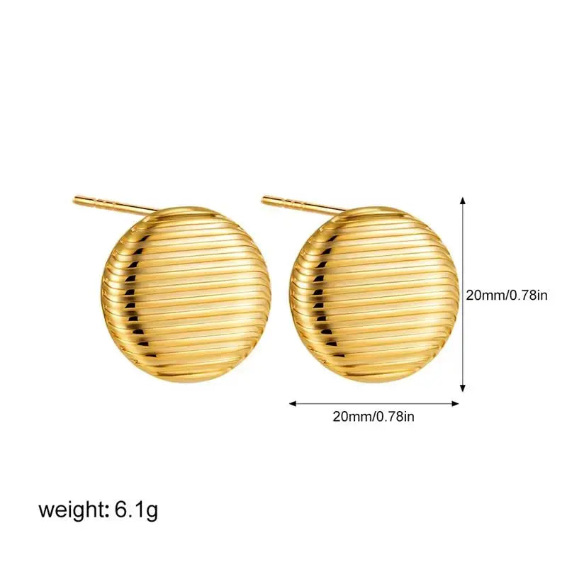 Fashion Glossy Three-Layer Textured Intersecting Knot Earrings for Women Gold Color Stainless Steel Earring Vintage Jewelry Gift